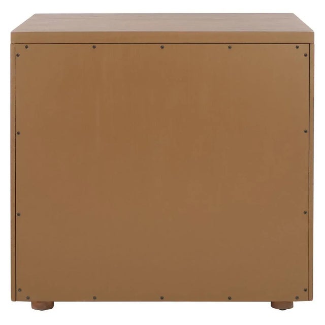 Brown Rosey 3 Drawer Wood Nightstand - Brown For Sale - Image 8 of 11