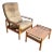 Danish Modern Teak Reclining Lounge Chair and Ottoman by Madsen and Schübel - Two Pieces For Sale