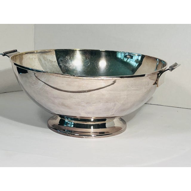 Silver Mid-Century Silver Plated Punch Bowl Set by Royal Hickman- 14 Pieces For Sale - Image 8 of 9