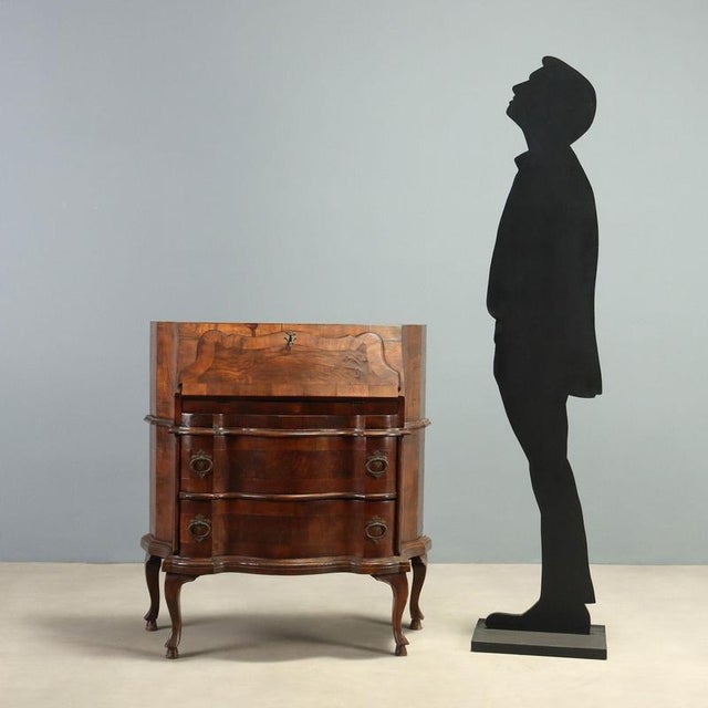 Antique Flap Cabinet with Drawers, Italy For Sale - Image 3 of 13