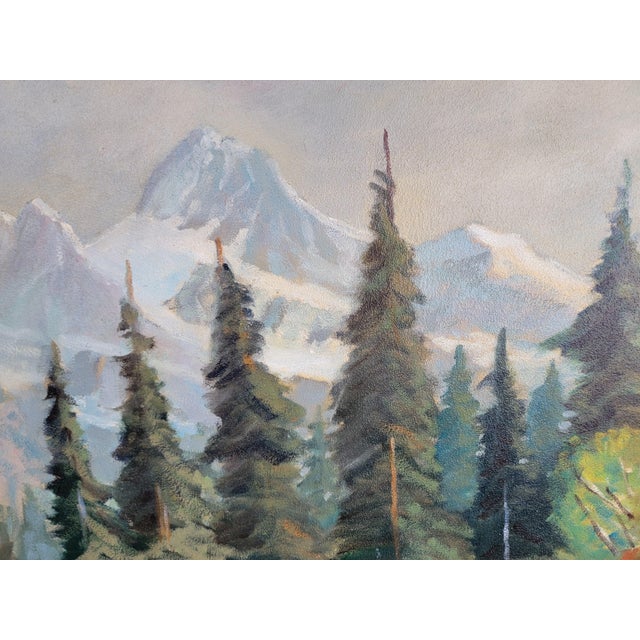 Impressionist California Impressionistic Mountain Landscape Painting by Joseph H. Bennett For Sale - Image 3 of 9