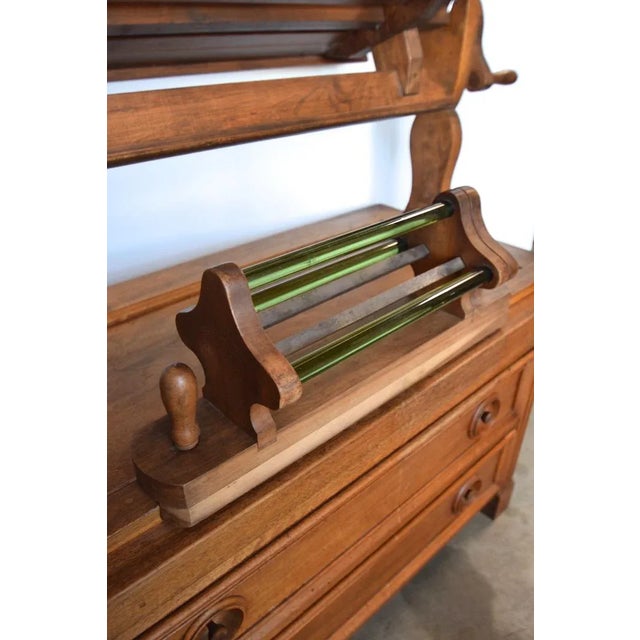 Old piece of furniture of passementerie coming from a manufacture of Lyon.