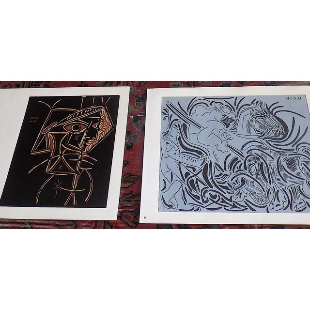 Pablo Picasso Vintage LTD Ed. Mid 20th Century "Pablo. Picasso Linogravures" - Set of 10 Linogravures For Sale - Image 4 of 12