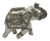 Boho India Silver Elephant Figure For Sale