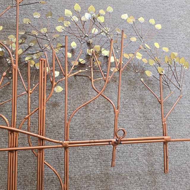 Mid-Century Organic Modern Curtis Jeré Brass Tree Wall Sculpture, 57" For Sale - Image 16 of 18