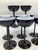 Carlo Moretti Vintage Carlo Moretti Italy Black White Cased Glass Tall Stem Champagne Coupes - Set of 8 For Sale - Image 4 of 8