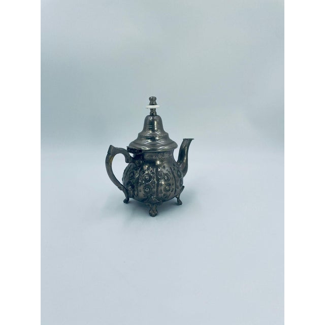 Vintage Moroccan Teapot, 1972 For Sale - Image 3 of 14