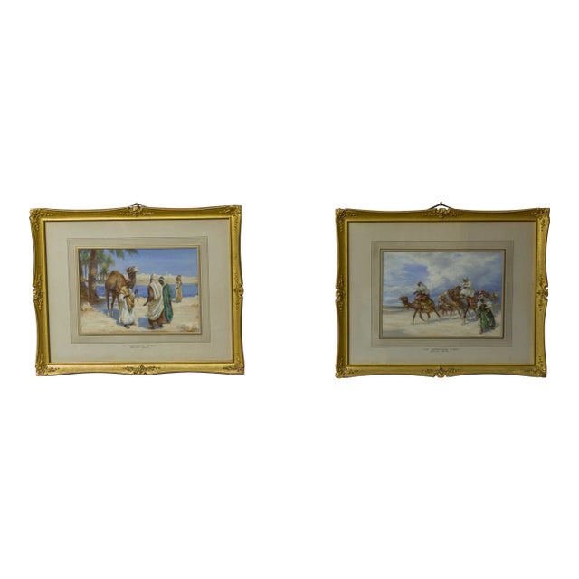 Vintage Watercolors by Arthur Keith, Set of 2 For Sale