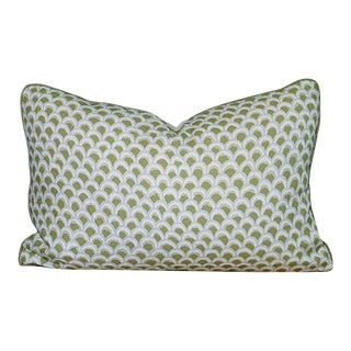 Brunschwig Fils Pave Ii Lumbar Pillow in Kiwi - Single For Sale