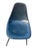 Vintage Mid-Century Modern Blue Fiberglass Shell Chairs, Chrome Legs, Set of Four For Sale - Image 15 of 18