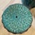 Curated Designer Set of 3 Large Teal Drip-Glazed Chinese Ceramic Garden Stools With Raised Garland Motif For Sale - Image 4 of 12