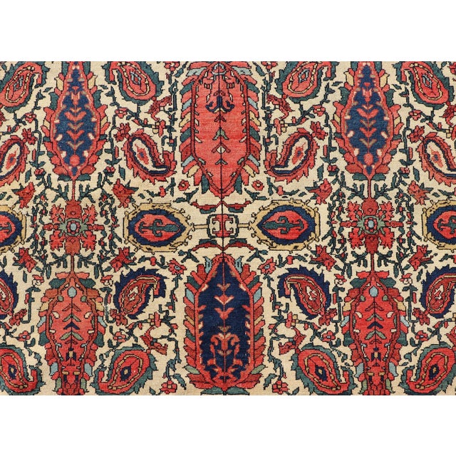 Textile Antique Persian Fine Mission Malayer Rug in Ivory, Red, Blue, Brown 4'2"x6'1" For Sale - Image 7 of 10