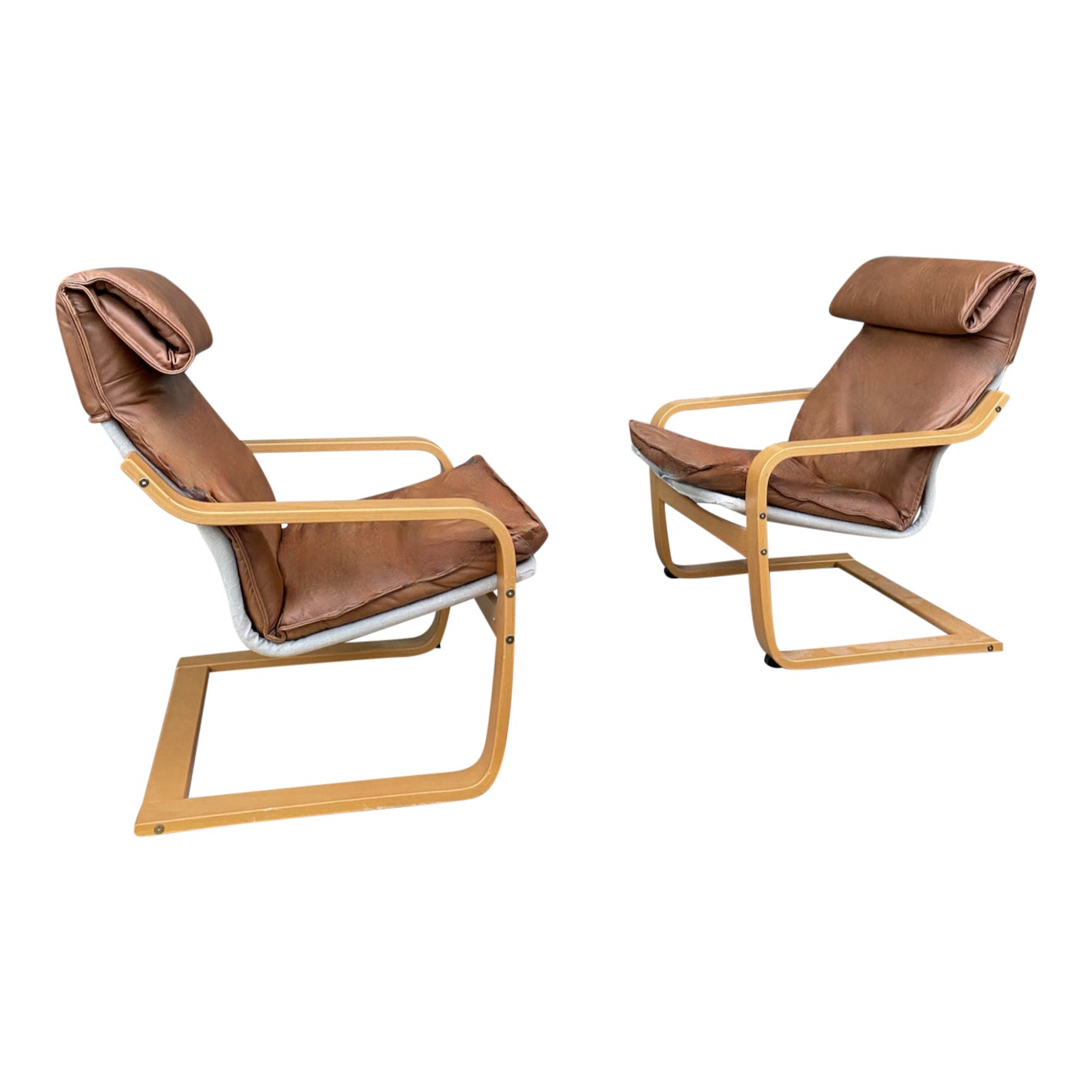 1970s Vintage Noboru Nakamuru for Ikea Bentwood Lounge Chairs Chairish