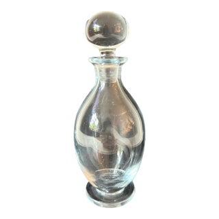 Handblown Clear Glass Perfume Bottle, Cruet or Vase For Sale
