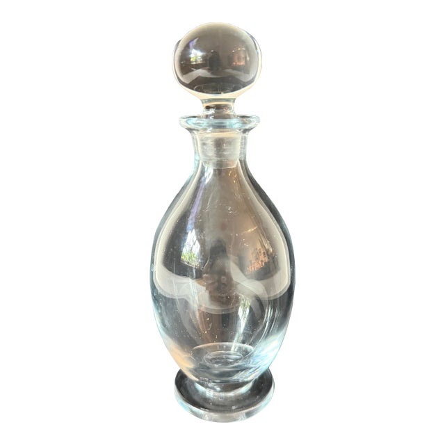 Handblown Clear Glass Perfume Bottle, Cruet or Vase For Sale