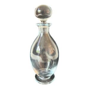 Handblown Clear Glass Perfume Bottle, Cruet or Vase