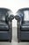 Dark Blue Cowhide Leather Club Chairs, Set of 2 For Sale - Image 10 of 16