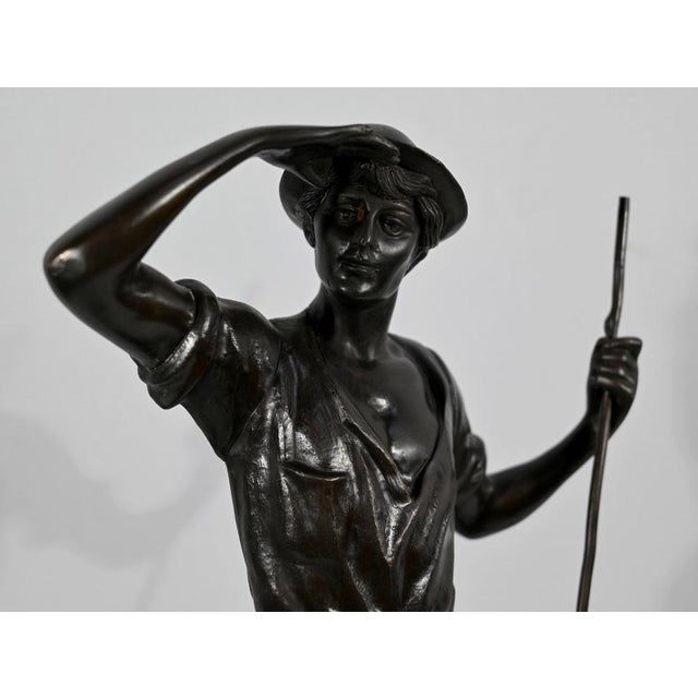 E.Aizelin, Le Faucheur, Late 1800s, Bronze For Sale - Image 6 of 18