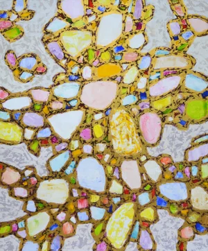 Gems in Gold 2.Original Contemporary Painting by Iryna Kastsova