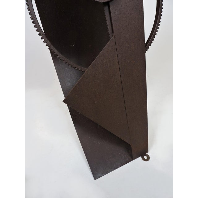 Brown 1990s Abstract Welded Steel Sculpture "Assemblage I" by David Tothero For Sale - Image 8 of 10