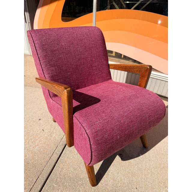 Fully Restored 1950's Mid-Century Modern Armchair For Sale - Image 14 of 17