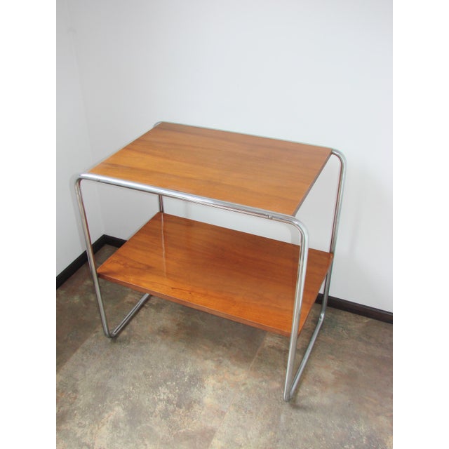 Brown Bauhaus B12 Side Table by Marcel Breuer for Thonet, Czechoslovakia, 1930s For Sale - Image 8 of 16