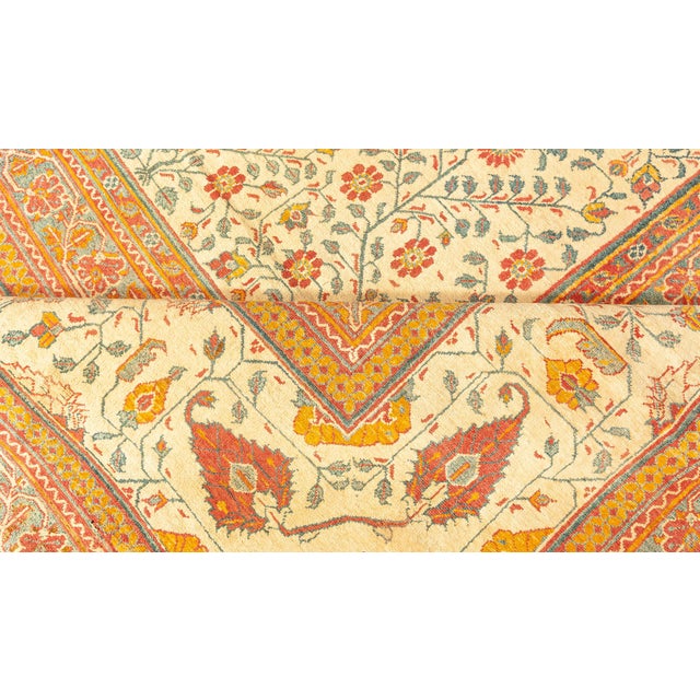 Oversized 1920s Indian Agra Rug For Sale In New York - Image 6 of 8