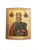Authentic 19th-century religious icon depicting Saint Nicholas, hand-painted on a wooden panel and enriched with gilded...