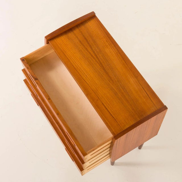 Small Danish Teak Chest of Drawers, 1960s For Sale - Image 11 of 13