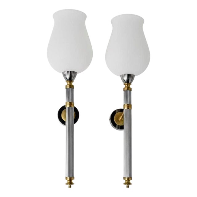 French Neoclassical Wall Lights from Maison Jansen, 1970s, Set of 2 For Sale