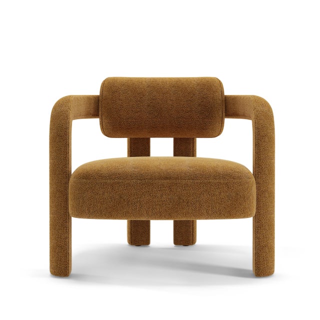 Double Arch Armchair in Camel Chenille from Insidherland, in New conditions. Designed from 2000 Labeled by Maker