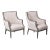 Early 20th Century Swedish Chairs With Painted Frames and New Upholstery - Pair For Sale