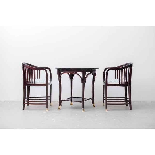 Dining Room Set by Gustav Siegel & Joseph Maria Olbrich Armchairs, Vienna, 1900, Set of 3 For Sale - Image 4 of 18