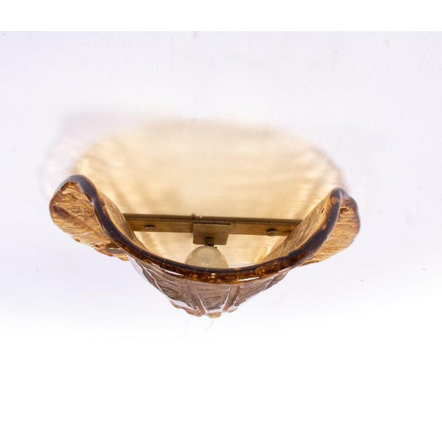 Metal Amber Murano Wall Sconces Glass and Brass by J. T. Kalmar, Austria 1960s, Set of 2 For Sale - Image 7 of 11