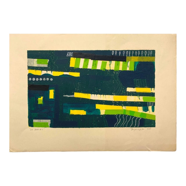 Contemporary Mixed Media Painting, "La Brea #2" For Sale