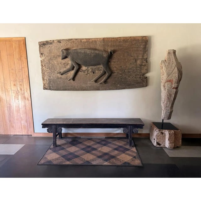 This striking antique door panel hails from the remote Mentawai Islands off the coast of Sumatra, Indonesia. Expertly...