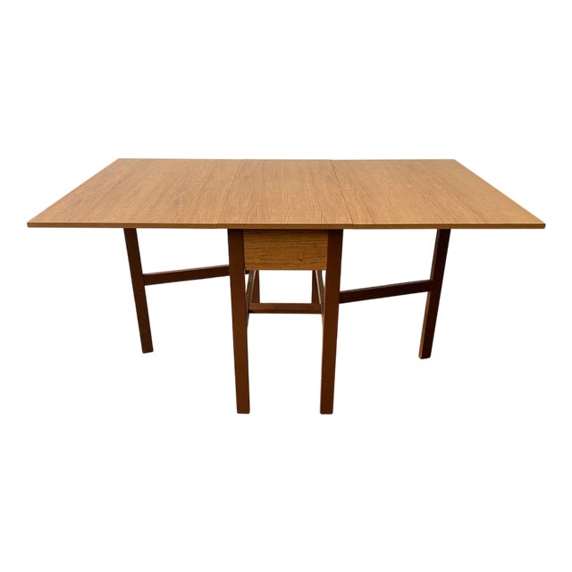 Large Vintage Drop Leaf Table, 1960s For Sale