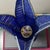 Vintage Royal Blue Beaded Tulip Metal Scroll Frame Lamp For Sale In Dallas - Image 6 of 6