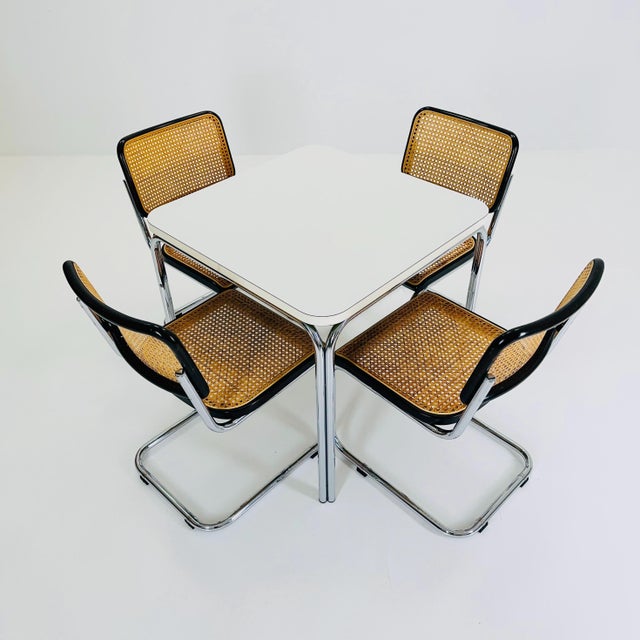 Mid-Century Bauhahus Square White ´Dining Table from Thonet, Germany, 1980s For Sale - Image 5 of 15