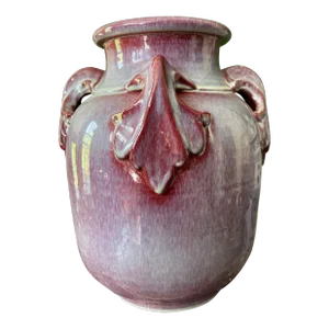 Late 20th Century Italian Pink Glazed Terracotta Vase