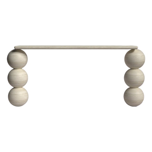 Olly Travertine Console Table 70" For Sale