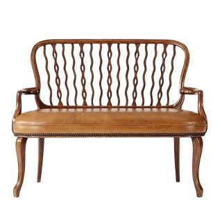 Theodore Alexander Mahogany the Seddon Settee For Sale