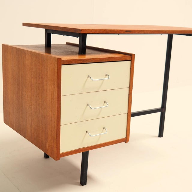Mid-Century Functionalism Dutch Desk by Pastoe, 1950s For Sale - Image 10 of 13