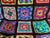 Black Granny Square Cottagecore Rainbow Afghan For Sale - Image 9 of 12