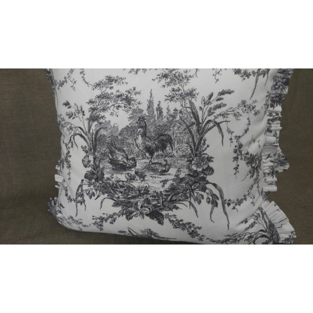 Waverly Linen French Print Throw Pillows a Pair Chairish