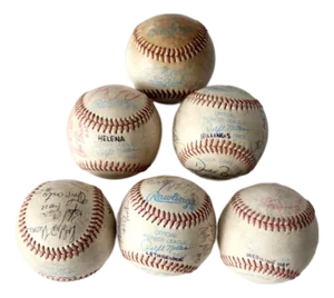 Set of 6 Pioneer League Signed Baseballs - Early 1990s