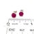 Natural Ruby Stud Earrings 14k Gold 1.91 TCW 1.28 Grams Certified For Sale - Image 10 of 11