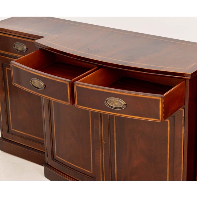 Wood George III Style Flame Mahogany Breakfront Sideboard For Sale - Image 7 of 9