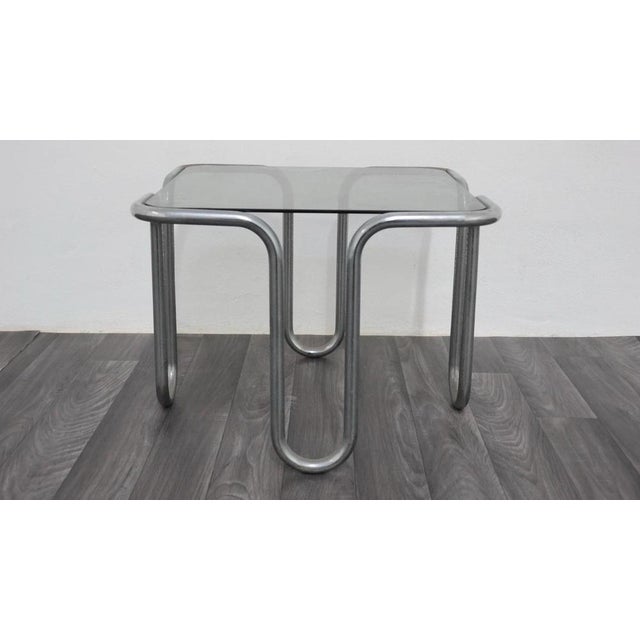Coffee Table in Chromed Tubular Steel and Smoked Glass by Ezio Didone, 1970s For Sale - Image 11 of 13