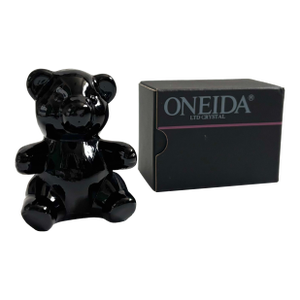 Black Crystal Bear Figurine by Oneida
